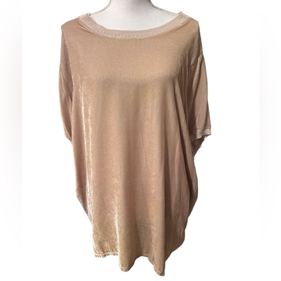 Pete & Greta by Johnny Was Velvet BlouseBoho Oversized Top Size XL